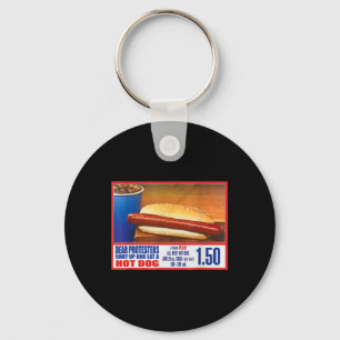 Protesters Shut Up And Eat A Hot Dog Funny 4th Of Key Ring