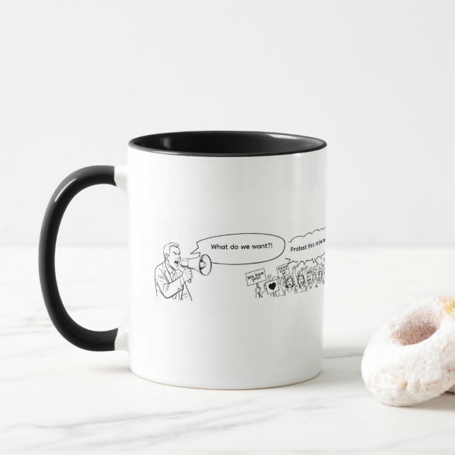 Protesting retirement mug (With Donut)