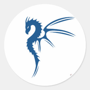Prothero the Blue Dragon Classic Round Sticker