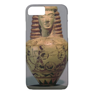 Proto-Corinthian aryballos with a human head, deco iPhone 8/7 Case