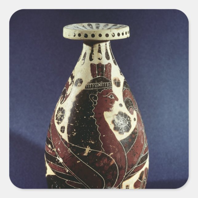 Proto-Corinthian style vase with a sphinx Square Sticker (Front)