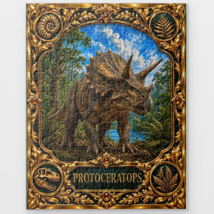 Protoceratops Dinosaur, Jewelled Heirloom Art Jigsaw Puzzle