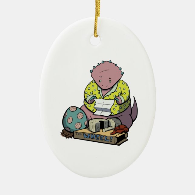 Protoceratops Parent on Christmas Ornament (Front)