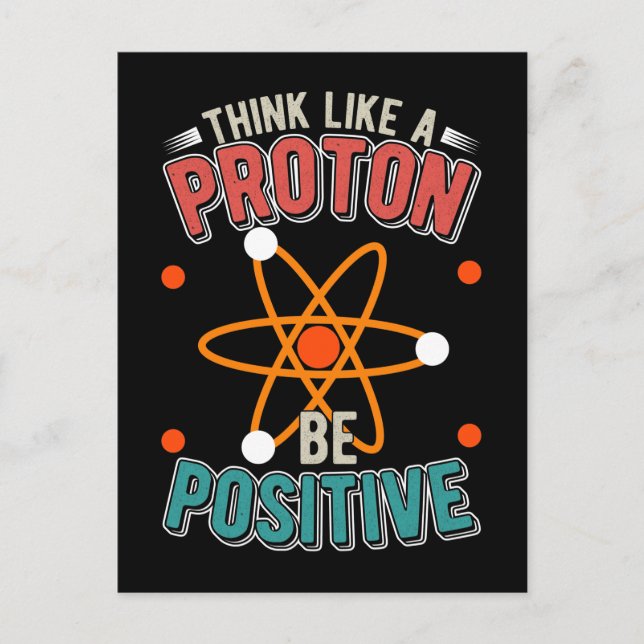 Proton Science Humour Physicist Nerd Postcard (Front)