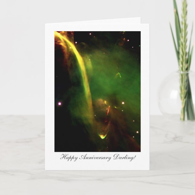 Protostar Herbig-Haro 34 Happy Anniversay Darling Card (Front)