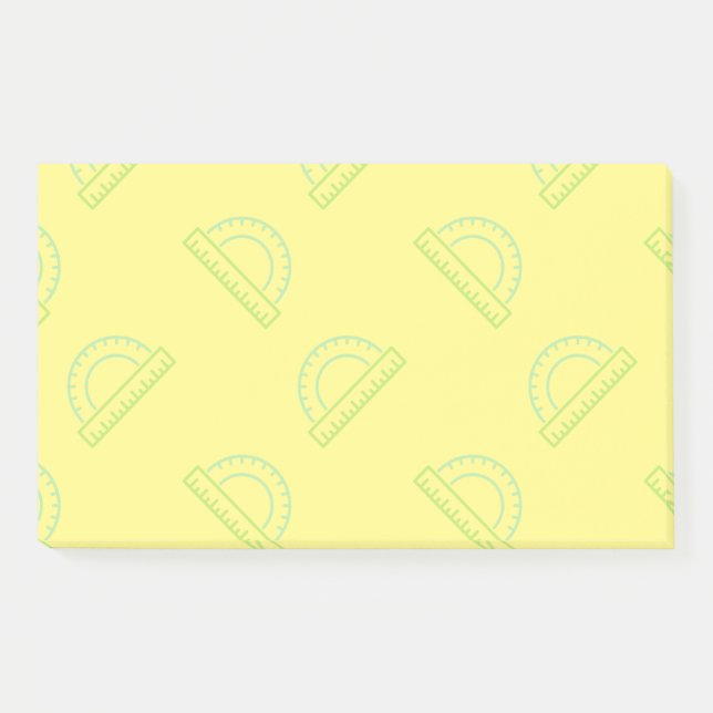 Protractor Math Pattern Post-it Notes (Front)