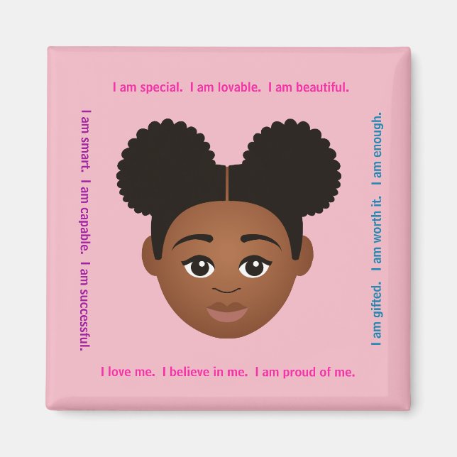 #Proud2BNaturalMe #Affirmations Locker Magnet (Front)