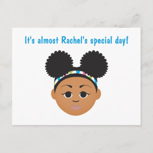 #Proud2BNaturalMe Birthday Invitation Postcard