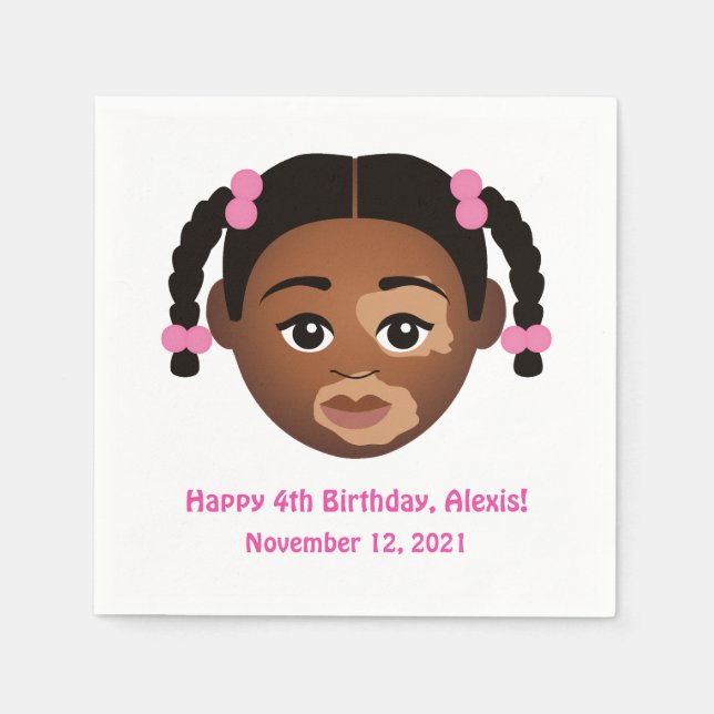 #Proud2BNaturalMe Choose-My-Complexion Birthday Napkin (Front)