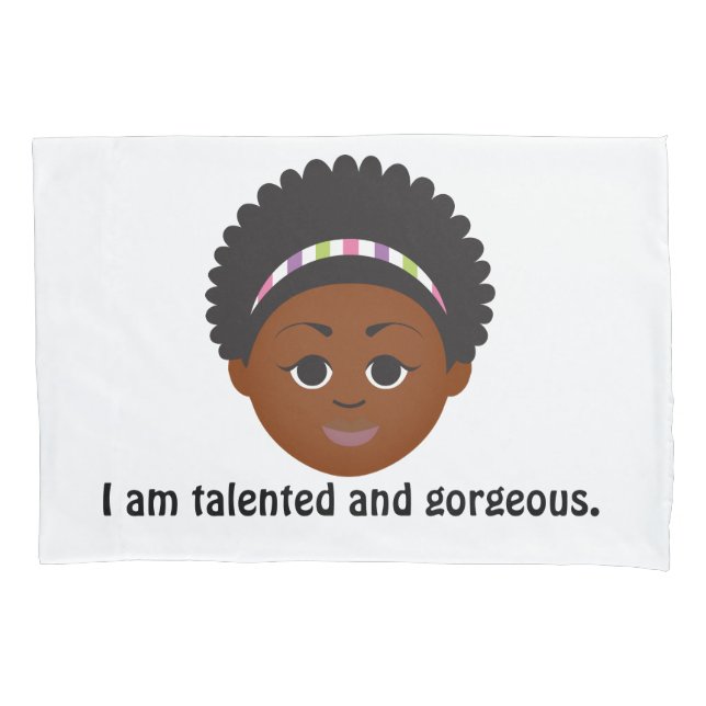 #Proud2BNaturalMe Positive Affirmation Pillow Case (Front)