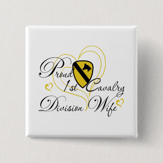 Proud 1st Cavalry Wife Heart 15 Cm Square Badge