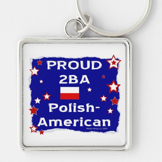 Proud 2BA Polish-American Key Ring (Front)