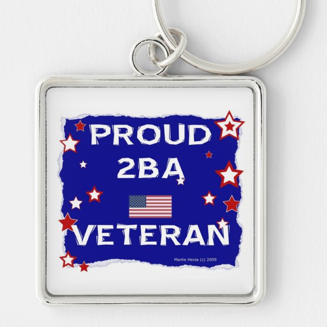 Proud 2BA Veteran Key Ring (Front)