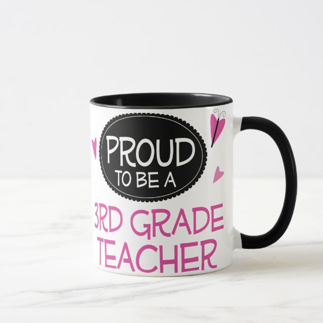 Proud 3rd Grade Teacher Mug (Right)