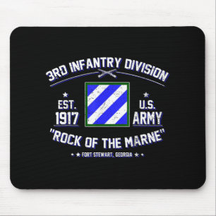 Proud 3rd Infantry Division Rock Of Marne Us Veter Mouse Mat