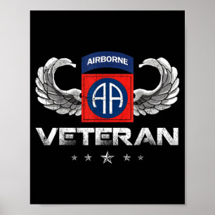 Proud 82nd Airborne Division Paratrooper Veteran Poster