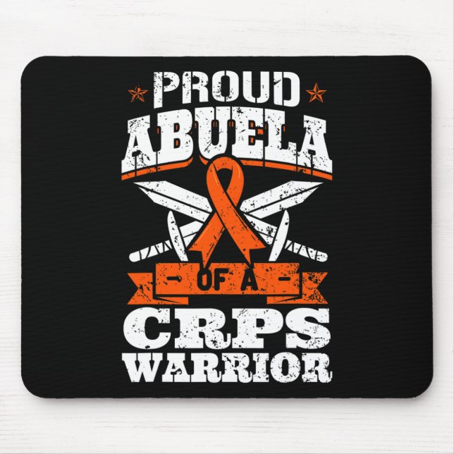 Proud Abuela Of A CRPS Warrior RSD Awareness Ribbo Mouse Mat (Front)