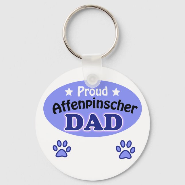 Proud Affenpinscher Dad Key Ring (Front)