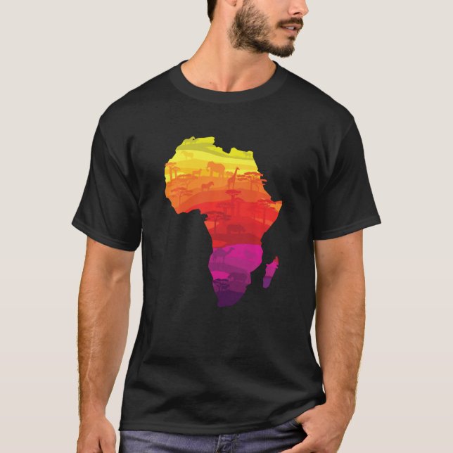 Proud Africa African Country Elephant Big Five Lov T-Shirt (Front)