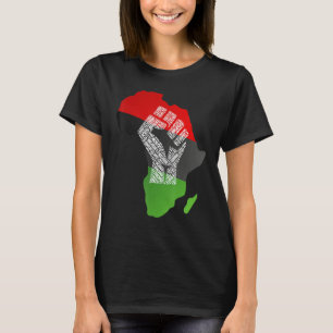 Proud Africa Flag African Continent Young ed Ances T-Shirt