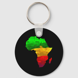Proud Africa Map Green Yellow Red African Pride Ju Key Ring