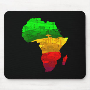 Proud Africa Map Green Yellow Red African Pride Ju Mouse Mat