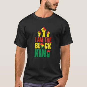Proud African American I am the Black King Black H T-Shirt