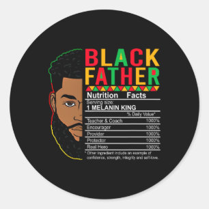 Proud African Dad Black Father Juneteenth Father's Classic Round Sticker