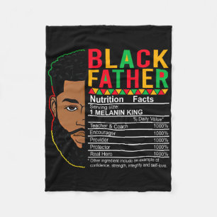 Proud African Dad Black Father Juneteenth Father's Fleece Blanket