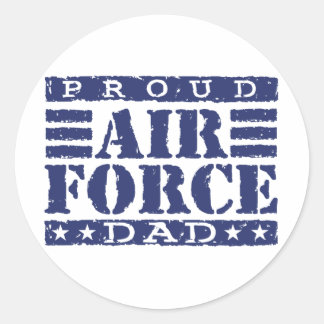 Proud Air force Dad Classic Round Sticker