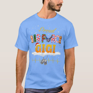 Proud Air Force Gigi Santa Hat Christmas Family T-Shirt