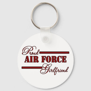 Proud Air Force Girlfriend (Red N Black) Key Ring