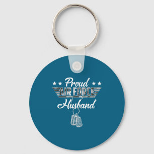 Proud Air Force Husband Camouflage Key Ring