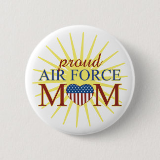 Proud Air Force Mum 6 Cm Round Badge
