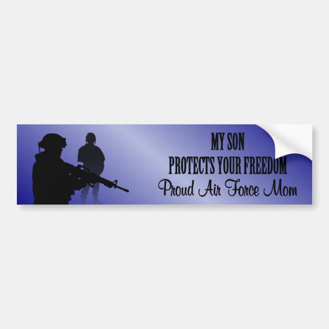 Proud Air Force Mum Bumper Sticker (Front)