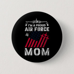 Proud Air Force Mum Military Us Air Force Family M 6 Cm Round Badge