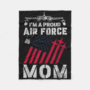 Proud Air Force Mum Military Us Air Force Family M Fleece Blanket