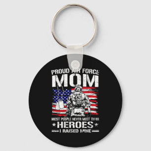 Proud air force mum raised heroes flag airman key ring