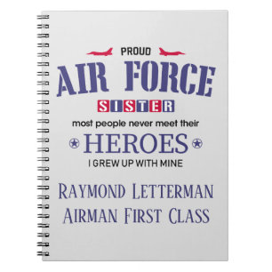 Proud Air Force Sister Personalised Journal
