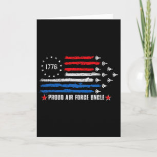 Proud Air Force Uncle 4th Of July 1776 American Us Card