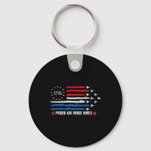 Proud Air Force Uncle 4th Of July 1776 American Us Key Ring