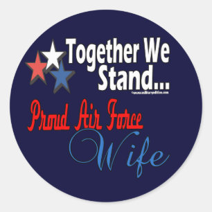 Proud Air Force Wife Classic Round Sticker