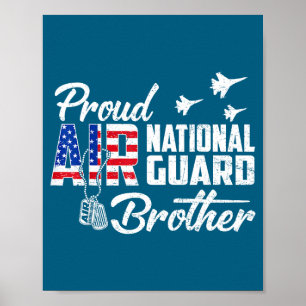 Proud Air National Guard Brother Illustration Poster