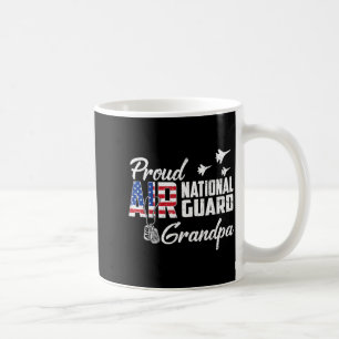 Proud Air National Guard Grandpa Flag Family Coffee Mug