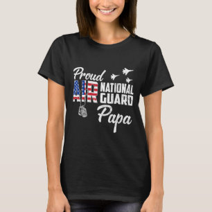 Proud Air National Guard Papa Flag Family Matching T-Shirt