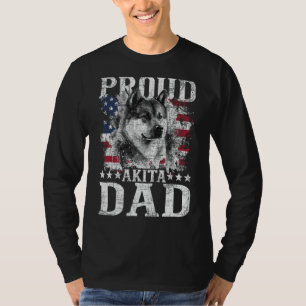 Proud Akita Dad - Patriotic Father's Day Canine Do T-Shirt