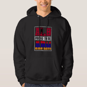 Proud Albanian Armenian Mix Albania and Armenia He Hoodie