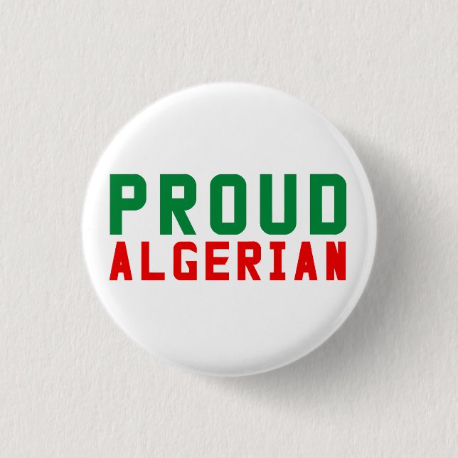 Proud Algerian  3 Cm Round Badge (Front)