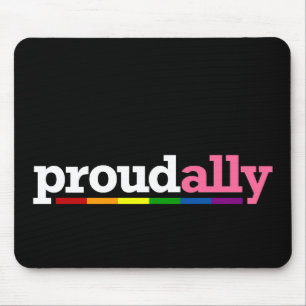 Proud Ally Black Mousepad