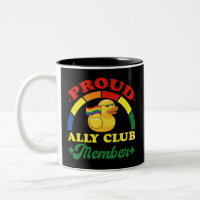 Proud Ally Club Member Rubber Duck Rainbow Gay 